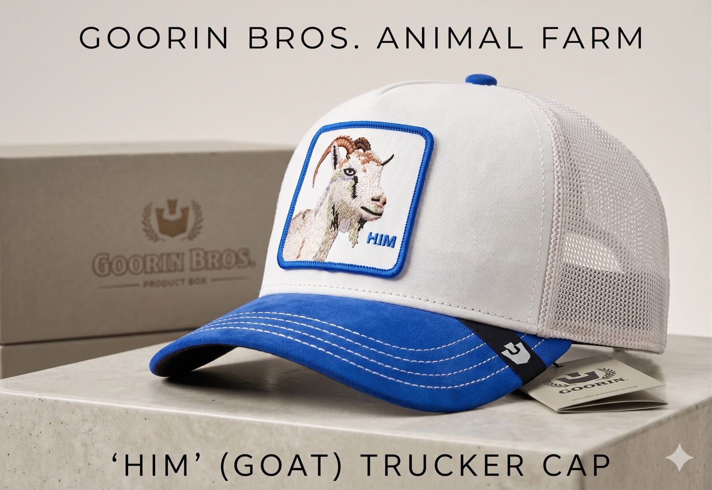 Goorin Bros. 'HIM' GOAT Trucker Cap — the free giveaway prize